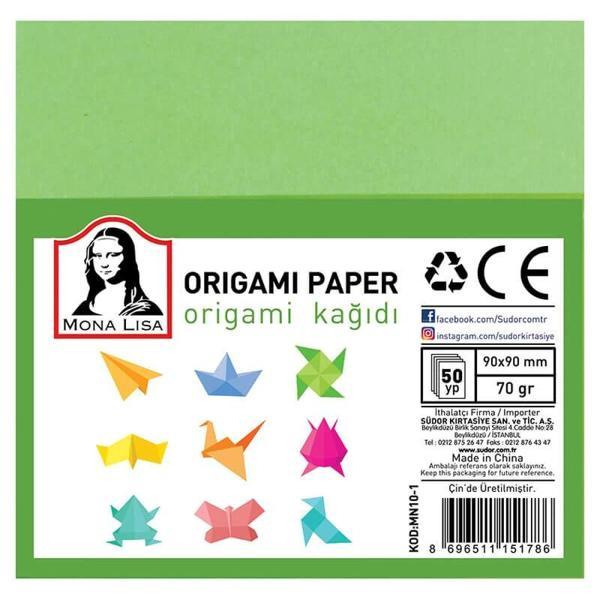 Supertrend Mona Lisa Origami Kağıdı 9x9 cm. 10 Renk 50 Adet - Image 1