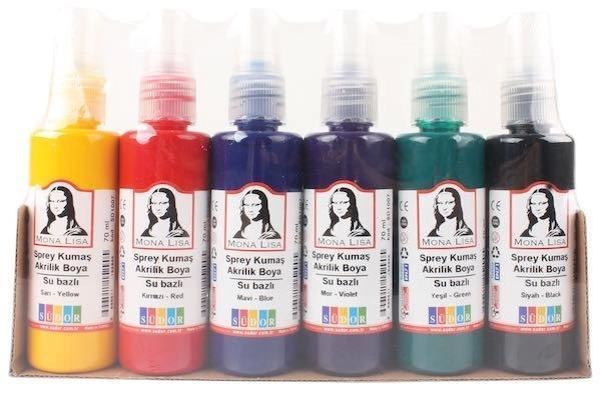 Supertrend Sprey Kumaş-Akrilik Boya Seti 6 Renk x 70 ml. - Image 1