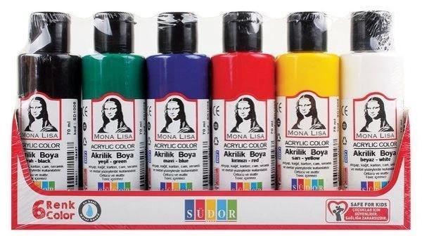 Supertrend Mona Lisa Akrilik Boya Seti 6 Renk x 70 ml. Şişe - Image 1