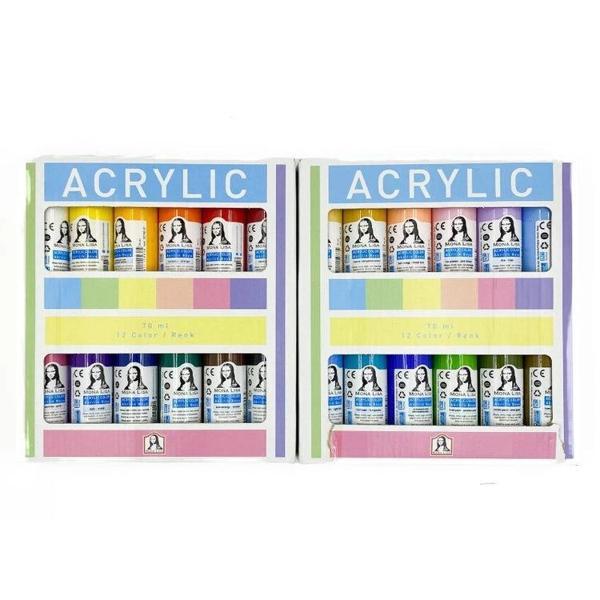 Supertrend Mona Lisa Akrilik Boya Seti 24 Normal Renk x 70 ml. - Image 1