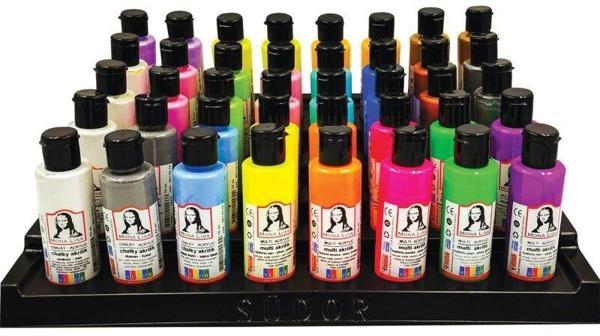 Supertrend Mona Lisa Akrilik Boya Seti Metalik-Fosforlu-Pastel Renkler 70 ml. x 40 Adet Karışık Sını - Image 1