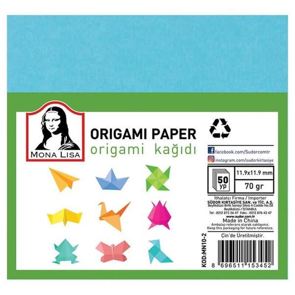 Supertrend Mona Lisa Origami Kağıdı 12x12 cm. 10 Renk 50 Adet - Image 1