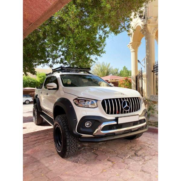 Mercedes X-Class 2017+ Uyumlu Off Road Ön Tampon Koruma Demiri Siyah (Tekli Bıyık) AQM4WD - Image 1