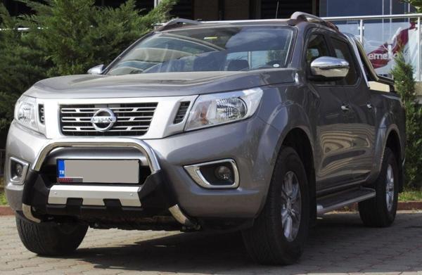 Nissan Navara 2006+ Off Road Krom Poliüretan Ön Koruma Ön Tampon Koruma Demiri Amazonplus AQM4WD - Image 1