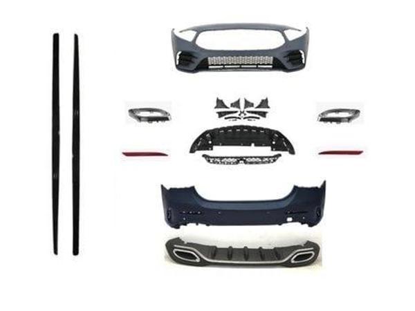 Mercedes W177 HB A Serisi İçin Uyumlu Amg Set ( Ön Arka Tampon-Diamond Panjur-Marşpiyel-Egzozlar) - Image 1