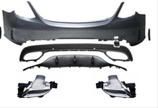Mercedes W205 C Serisi Uyumlu Makyajlı Oem Amg Arka Tampon & Egzoz - Image 1