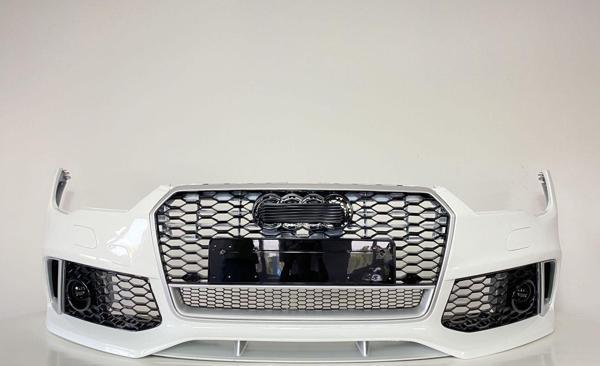 A7 2015-2017 İçin Uyumlu Rs7 Ön Tampon Panjur Seti (Krom Çerçeve) - Image 1