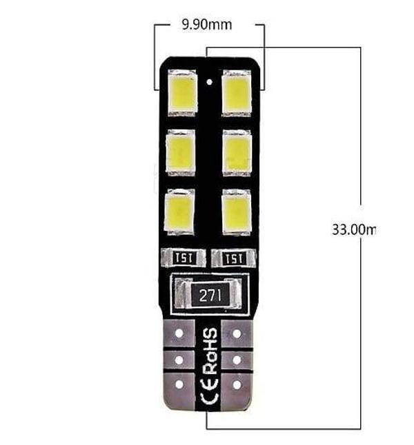 T10 Led Ampul 12 Çipli Beyaz 12 Volt - Image 1
