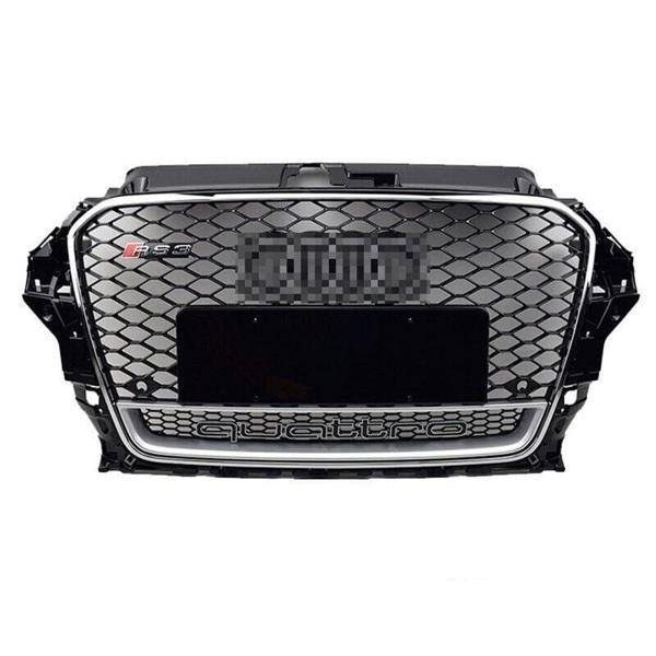 Audi A3 RS3 2012-2016 Quattro Yazılı Kromlu Siyah Panjur - Image 1