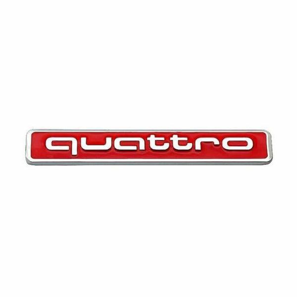 Audi Quattro Kırmızı Krom Bagaj Logosu 7×1 Cm - Image 1