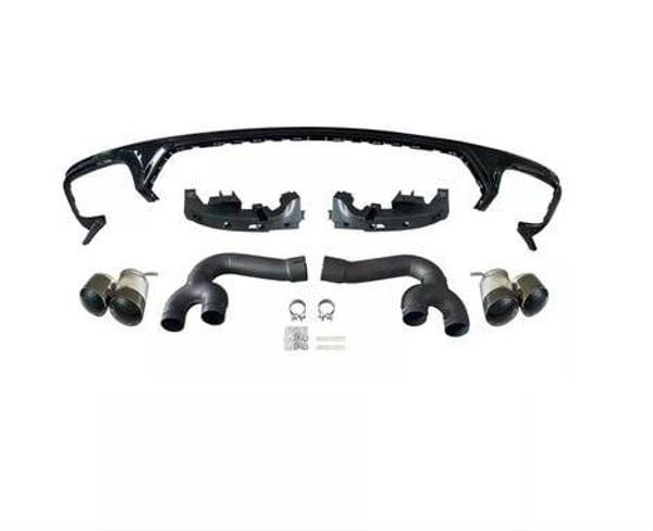 Audi Q8 2019+ İçin Uyumlu SQ8 Difüzör & Siyah Egzoz Seti (Sline ve Sq8 ile Uyumlu) - Image 1