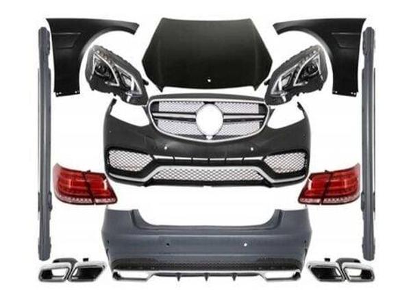 Mercedes W212 İçin Uyumlu Makyajlı E63E Çevirme Facelift Bodykit ( Far-Stop-Kaput vw Çamurluk Dahil) - Image 1