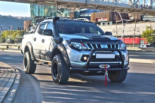 Mitsubishi L200 2007+ Off Road Ön Tampon Koruma Demiri Siyah Face Off AQM4WD - Image 1