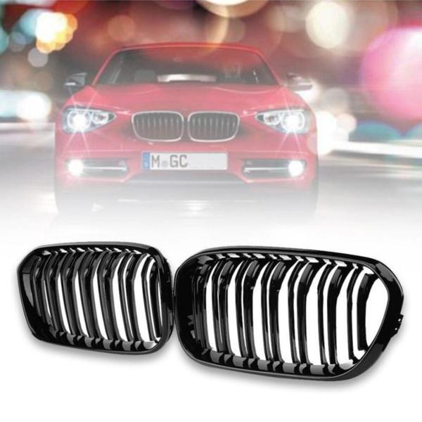 Bmw 1 Serisi F20-F21 2015- İçin Uyumlu M Böbrek Çift Çizgi Panjur Piano Black - Image 1