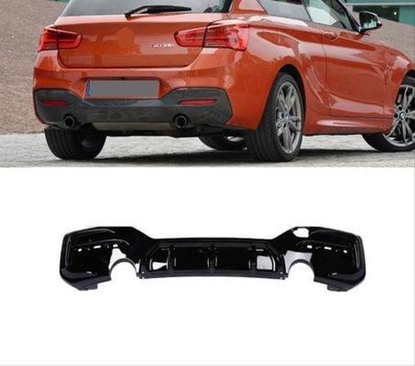 Bmw 1 Serisi F20 2015-2018 LCI MT Tampon İçin Çift Çıkış Difüzör (Tekli Çıkış) - Image 1