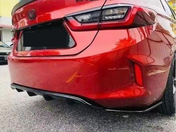 Honda City 2020+ İçin Uyumlu Rs Difüzör Flap Seti (Parlak Siyah) - Image 1