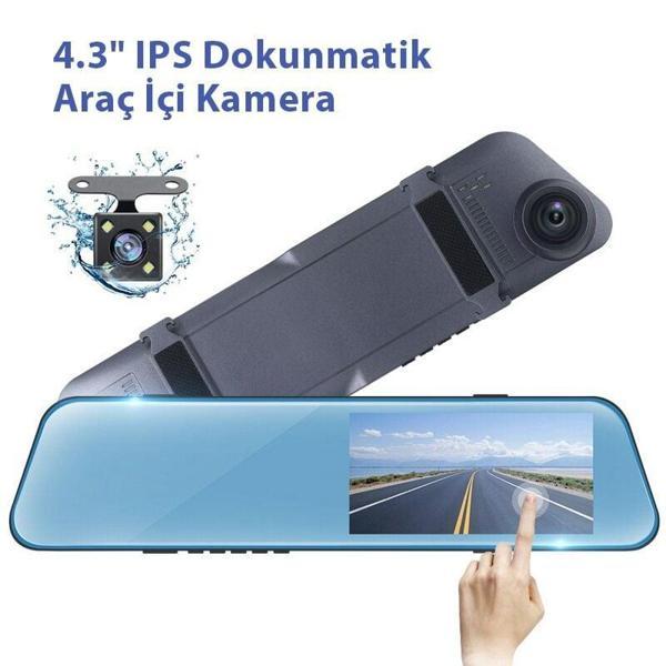 4.3'' inch IPS Araç İçi Ekranlı Ayna - Image 1