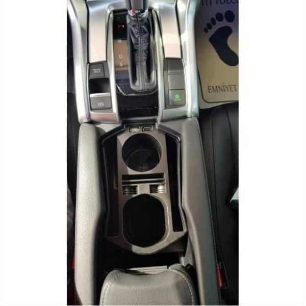 Honda Civic Fc5 2016-2021 Usb Portlu Orta Konsol Kutusu Siyah - Image 1