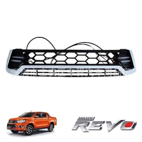 Toyota Hilux Revo 2015 ve Sonrası Gündüz Ledli Ön Panjur Beyaz - Image 1