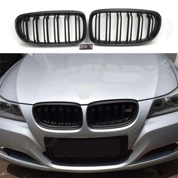 Bmw 3 Serisi E90 2008-2011 M3 Böbrek (Çift Çizgi Panjur) Piano Black - Image 1