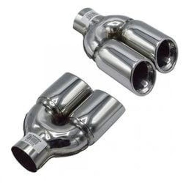 Universal Krom Egzoz Ucu Çiftli Açılı Düz Çıkış 76×100 800-003 - Image 1