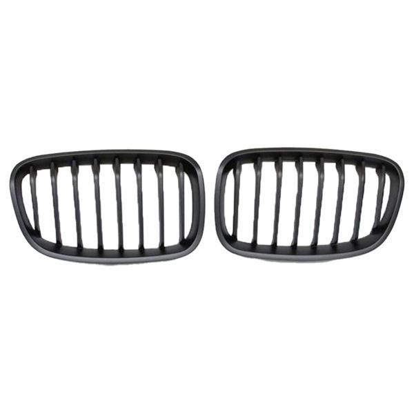 Bmw 1 Serisi F20-F21 2012-2014 İçin Uyumlu M Böbrek Çift Çizgi Panjur Piano Black - Image 1