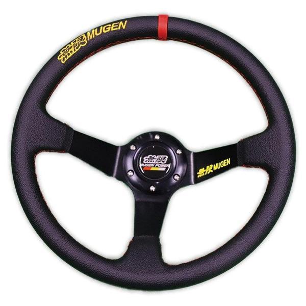 Mugen Power Spor Direksiyon Ofsetli Siyah Kırmızı - Image 1