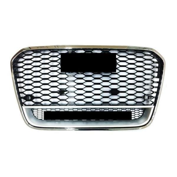 Audi A6 RS6 Panjur Quattro Yazılı Krom/Siyah RS 2011-2014 Arası Uyumlu - Image 1