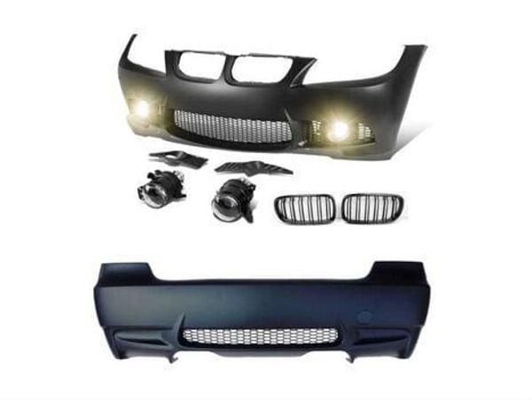 Bmw 3 Serisi E90 2009-2011 İçin Uyumlu LCİ M3 Görünüm Body Kit ( Ön-Arka Tampon-Panjur-Sis Lambası) - Image 1