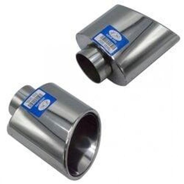 Universal Krom Egzoz Ucu Oval Açılı Sol Çıkış 120×80 200-006L - Image 1