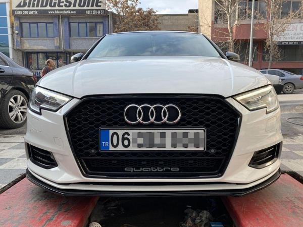 Audi A3 8v 2016-2019 Sedan Ön Tampon Altı Lip - Image 1