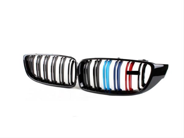 Bmw 4 Serisi F32 İçin Uyumlu 2013-2019 M4 Görünüm Böbrek Çift Çizgi Panjur M Renk - Image 1