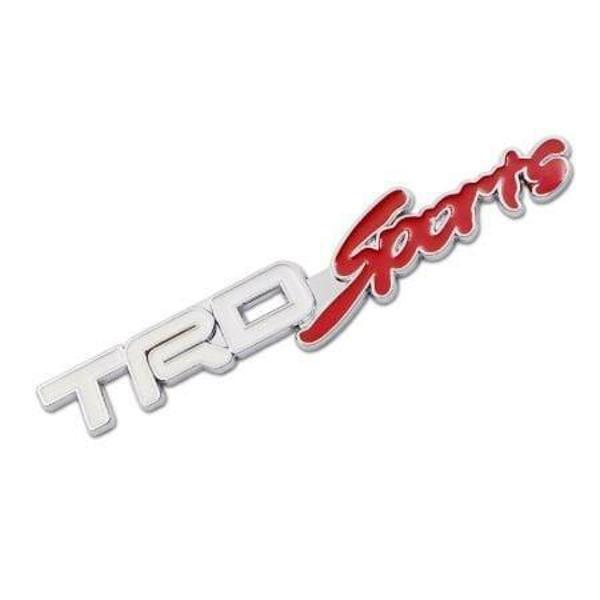 TRD Sports Beyaz Kırmızı Çamurluk ve Bagaj Logosu - Image 1