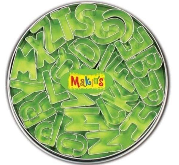 Makin's Clay Polimer Kil Kesme Kalıbı Seti Supertrendbe 26 Harf Deseni - Image 1