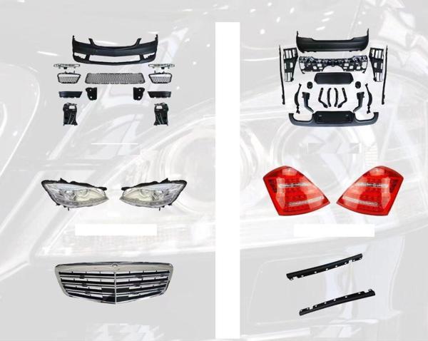 Mercedes W221 S Serisi Uyumlu S63-S65 Body Kit Far Stop Dahil - Image 1