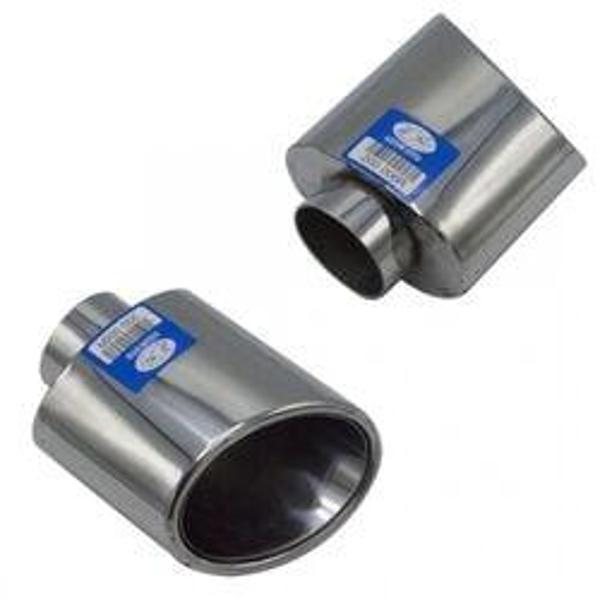 Üniversal Krom Egzoz Ucu Oval Açılı Sağ Çıkış 120×80 200-006R - Image 1