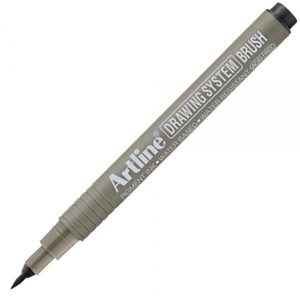 Supertrend Drawing System Brush Pen Fırça Uçlu Çizim Kalemi Siyah - Image 1