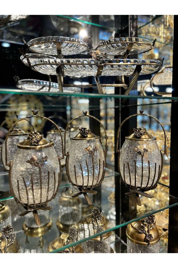 Azade Home Kelebek Silindir 3’Lü Kavanoz Set - Image 1