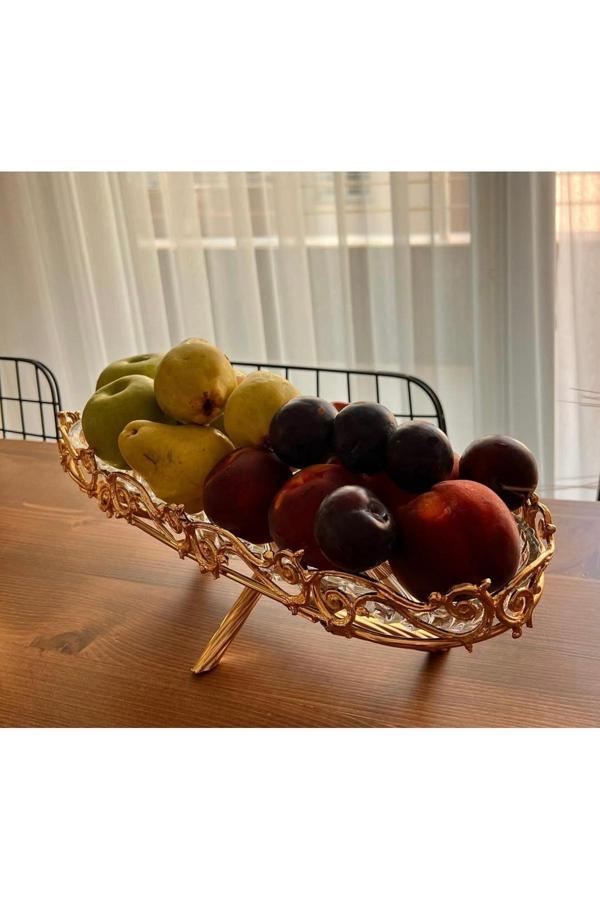 Azade Home Gold Pirinç Tasarım Tekli Kahvaltılık Mi - Image 1