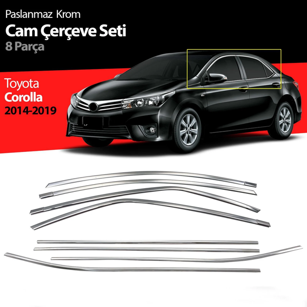 Toyota Corolla 2014-2019 Krom Cam Çevirme - Image 1