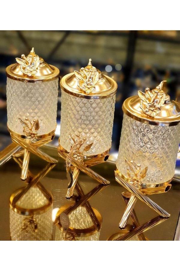 Azade Home Mini Kristal Kavanoz Set - Image 1