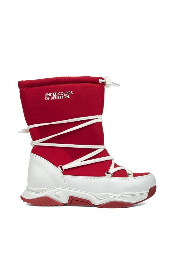 Benetton® | BN-30392 - 3256 Kirmizi Beyaz - Kadın Bot - Image 1