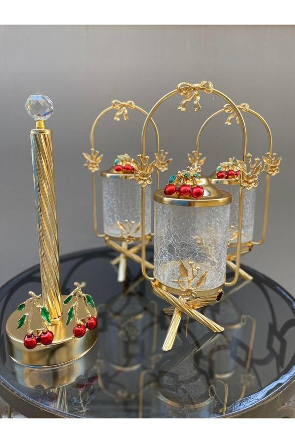 Azade Home Kirazlı Kavanoz Takımı-Mutfak Set-Rulo Havluluk - Image 1