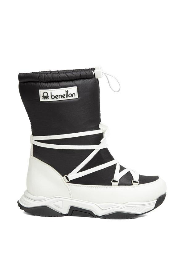 Benetton® | BN-30392 - 3256 Siyah Beyaz - Kadın Bot - Image 1