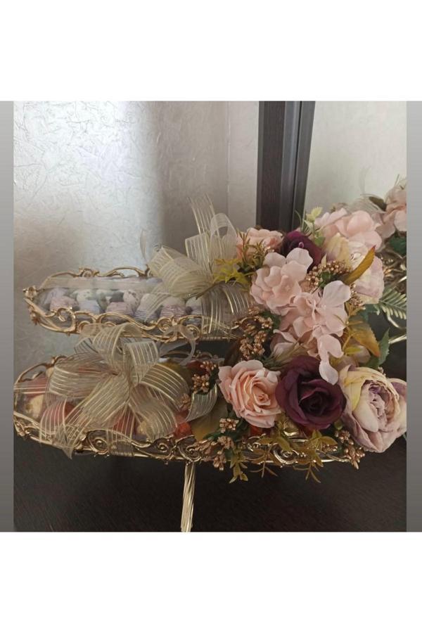 Azade Home Pirinç Tasarım İki Katlı Kahvaltılık - Image 1