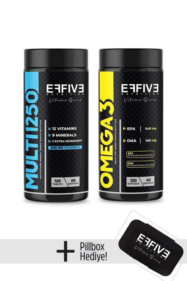 Effive Nutrition Omega 3 120 Softjel + Multi1250 120 Tablet - Image 1