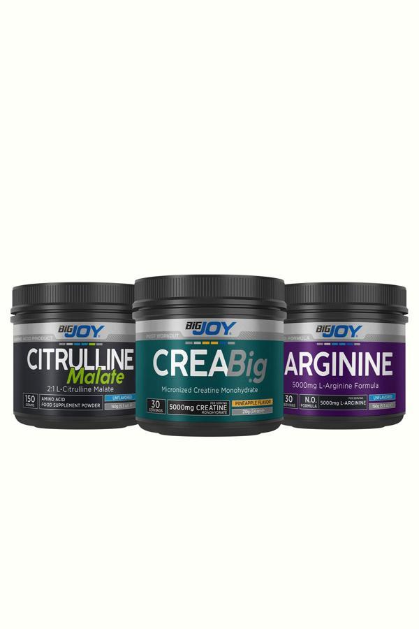 Bigjoy Sports Citrulline( Sitrulin ) Malate 150Gr+ Arginine ( Arjinin ) 150Gr+ Creabig( Kreatin ) Ananas 210Gr - Image 1