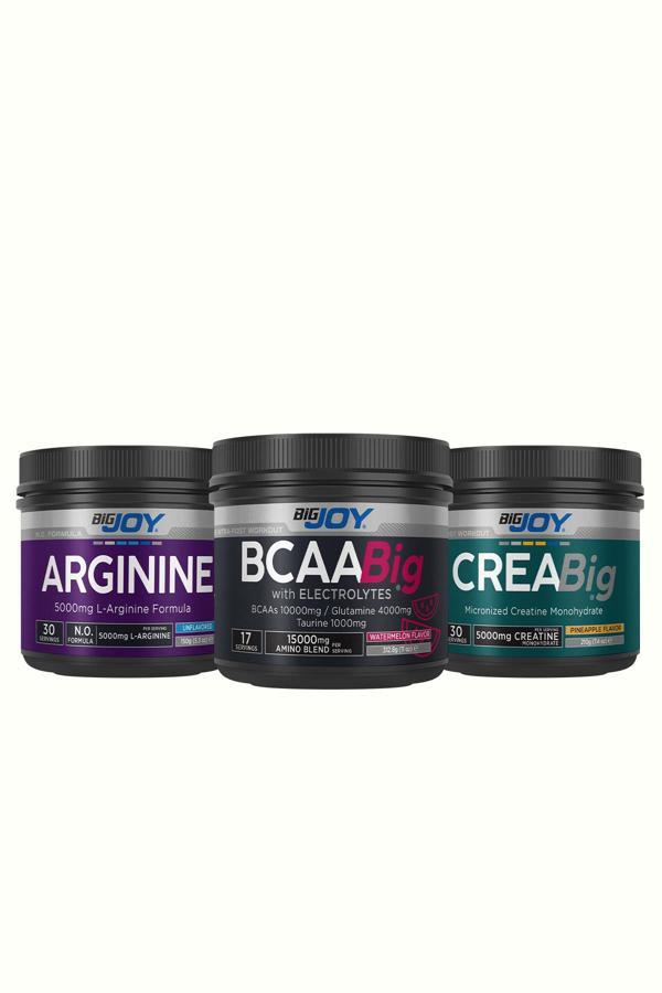 Bigjoy Sports Creabig( Kreatin ) Ananas 210Gr + Bcaabig Karpuz 312Gr +Arginine( Arjinin )150 Gr - Image 1