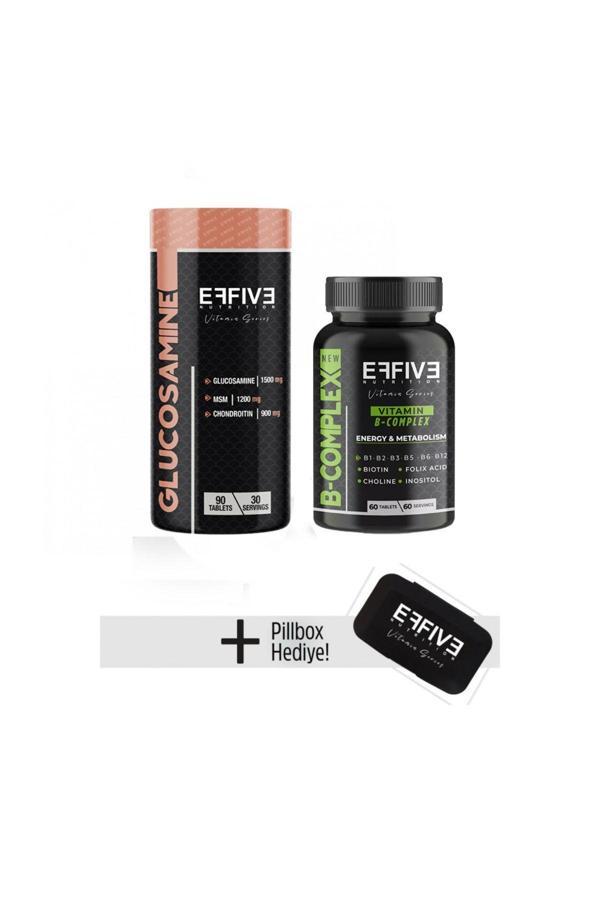 Effive Nutrition B-Complex 60 Tablet Glucosamine 90 Tablet - Image 1