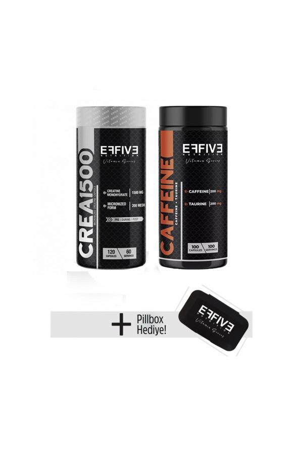 Effive Nutrition Crea1500 Kreatine Monohydrate 120 Kapsül +Caffeine 100 Kapsül - Image 1